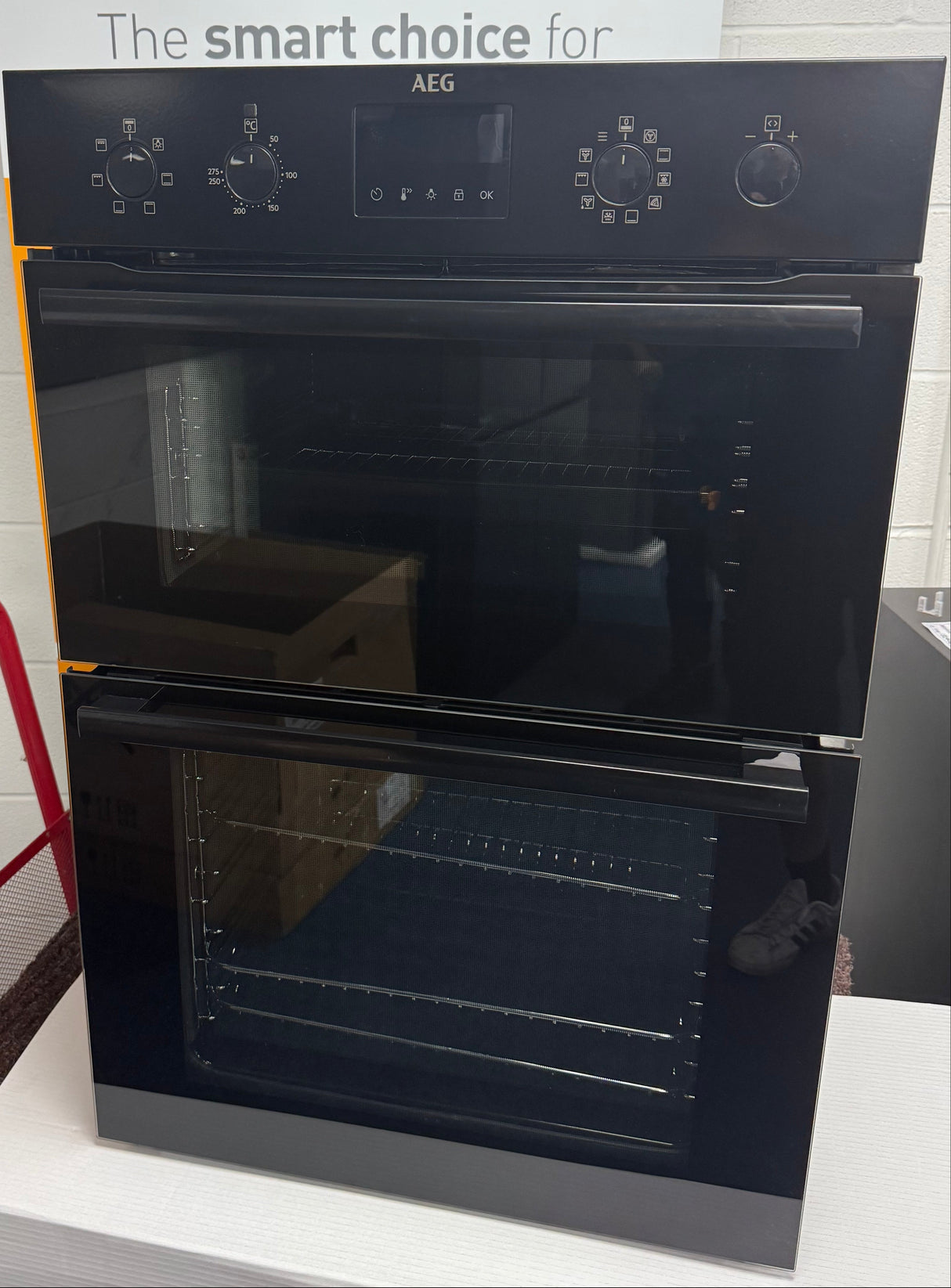 AEG 6000 DCB535060B (74) SurroundCook Electric Double Built-in Oven in Black - A/A Rated - (Ex Display) - HW182574