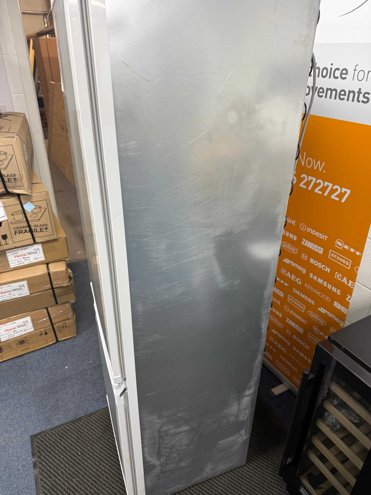 Beko BCFD473 (70) 70/30 Frost Free Integrated Fridge Freezer with Sliding Hinge - E Rated - (Ex Display) - HW182870