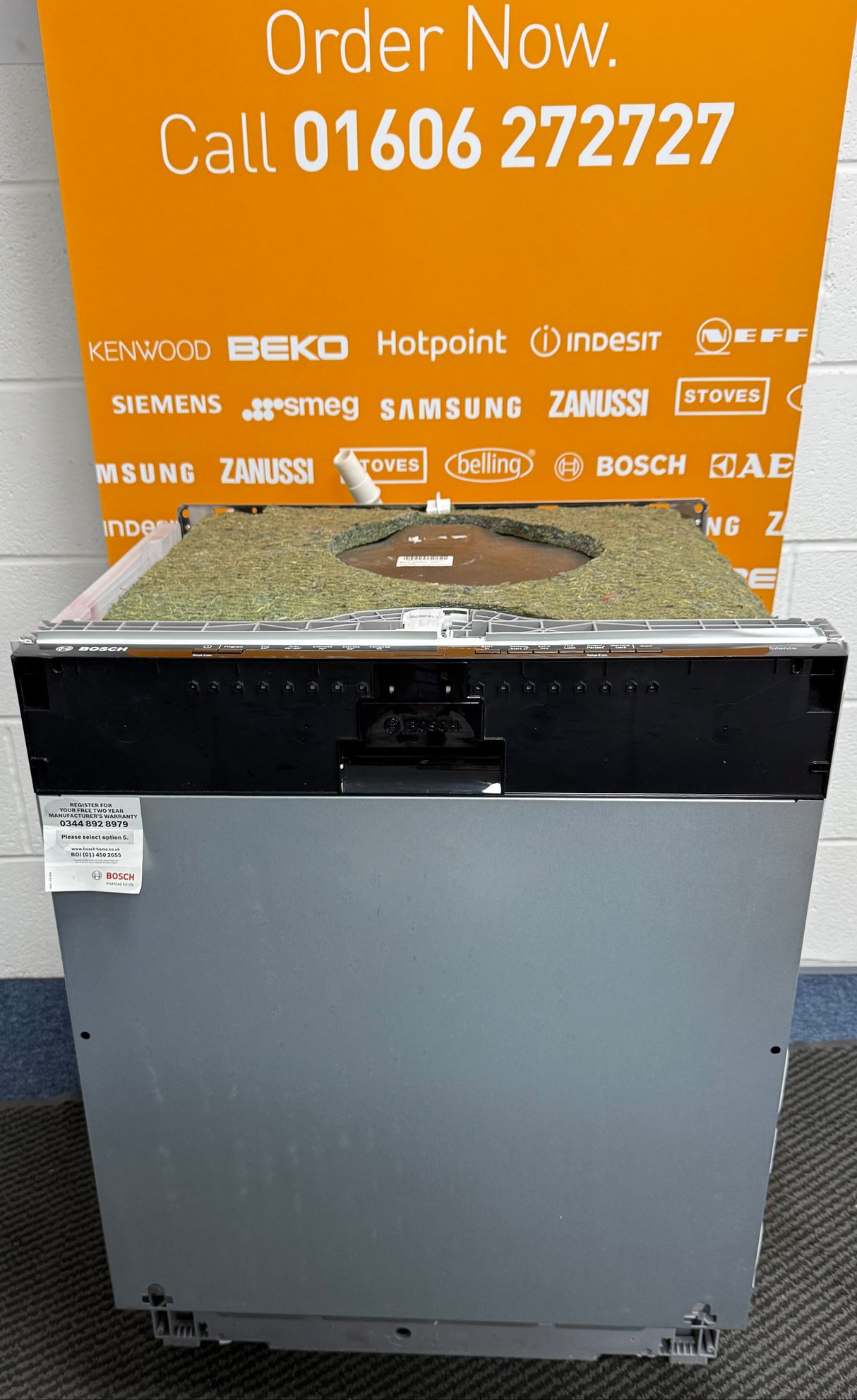 Bosch Series 2 SMV2HTX02G (69) 60cm Fully Integrated Dishwasher with Wi-Fi Enabled HomeConnect - D Rated - (Ex Display) - HW182369