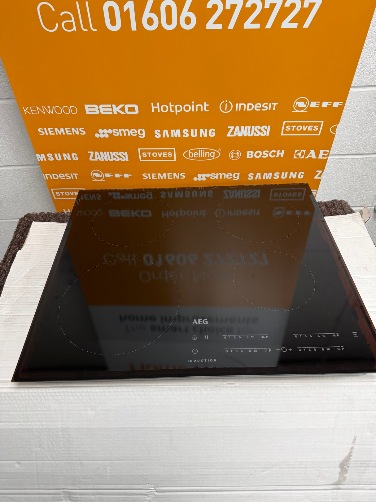 AEG IKB6440HFB 60cm Induction Hob in Black - (Ex Display - Minor Marks) - HW182383