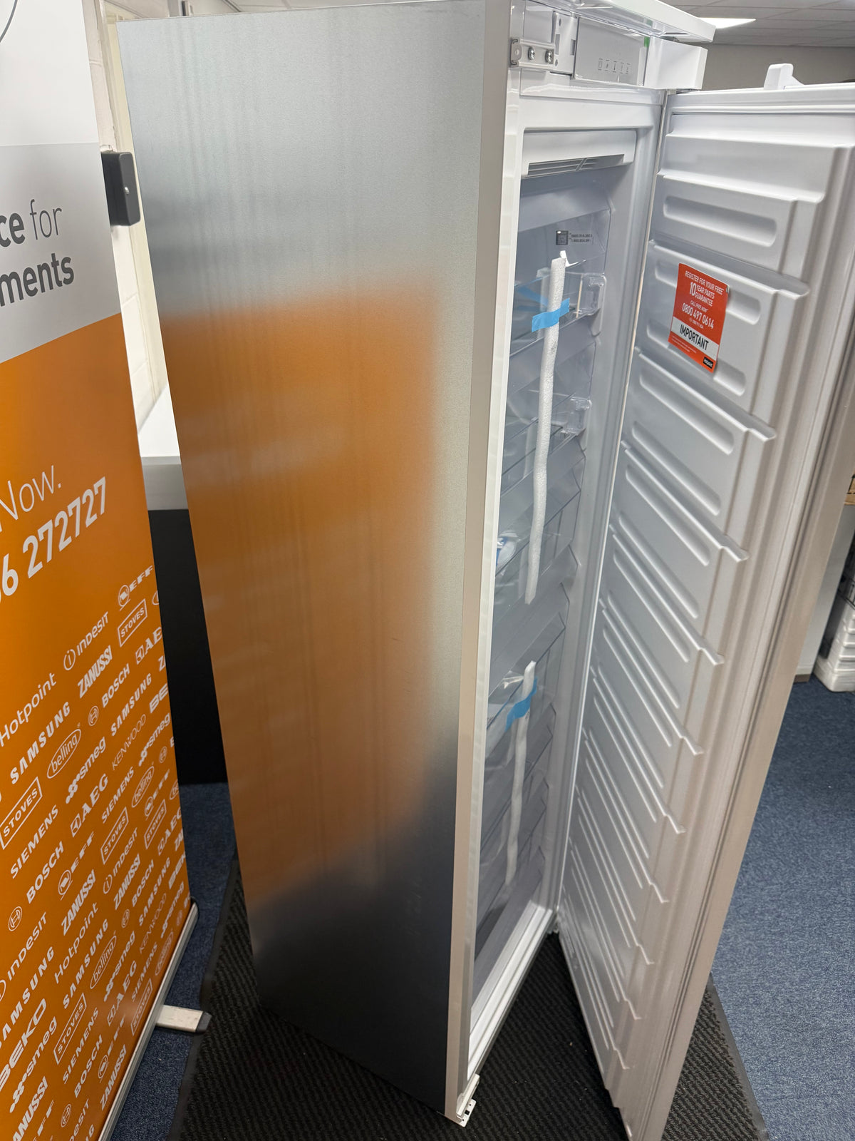 Hotpoint HTSD18F013H1 (37) 209 Litre Tall Built-In Freezer with No Frost - E Rated - HW182837
