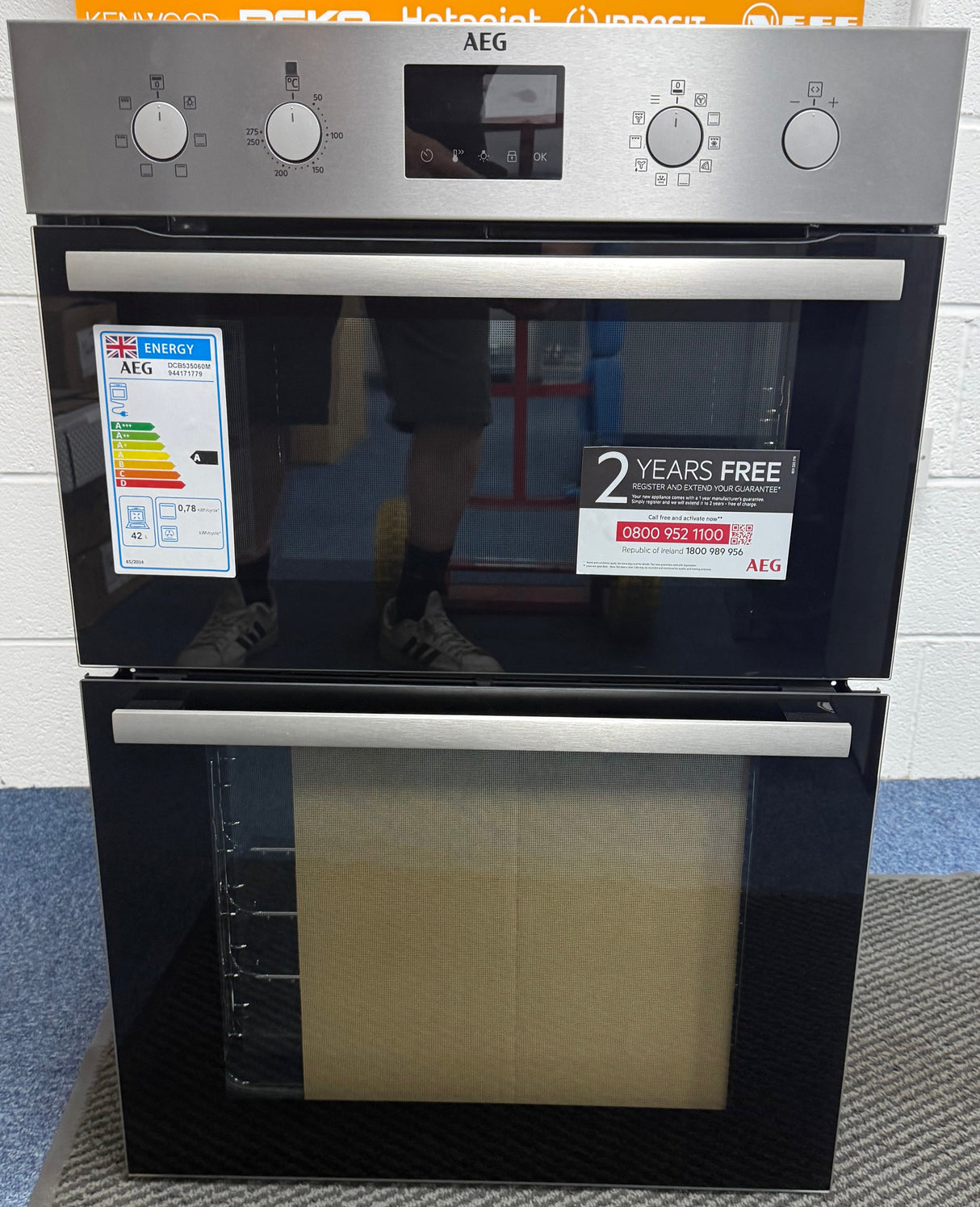 AEG 6000 Series DCB535060M (33) Double Built In Oven in Stainless Steel - A/A Rated - HW182533
