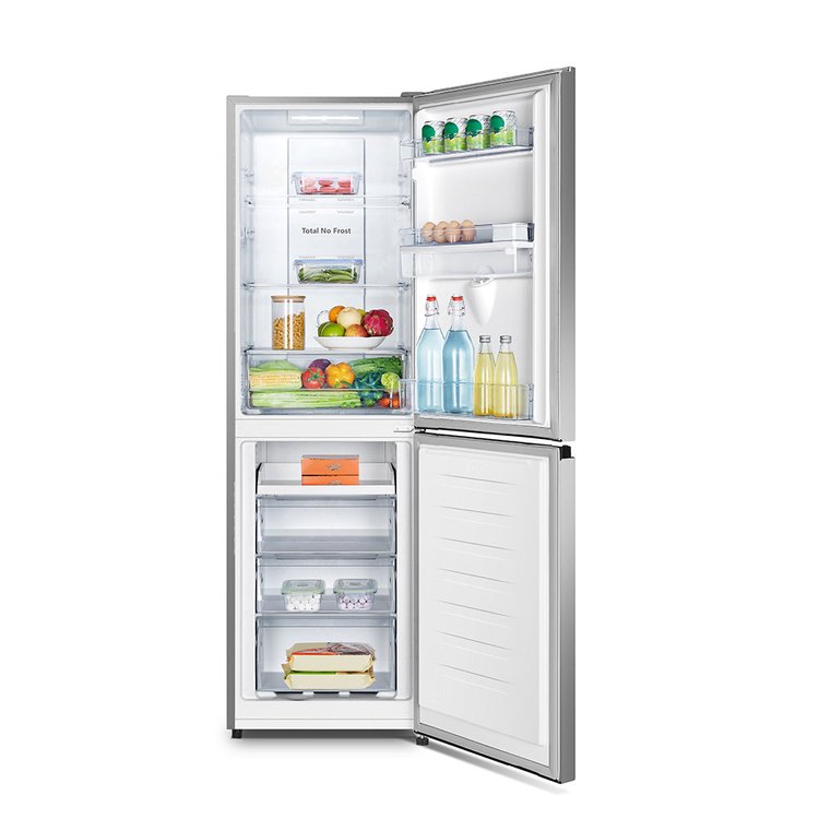 Teknix FFH1825WS 182cm Total No Frost Fridge Freezer with Water Dispenser in Silver