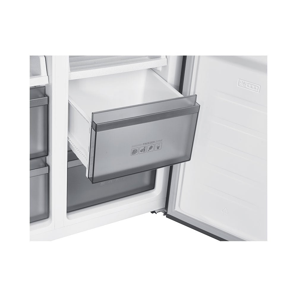 Teknix TMD19091SIBI 505 Litres Multi Door American Fridge Freezer in Dark Inox - E Rated Stock photo Middle freezer deep drawer