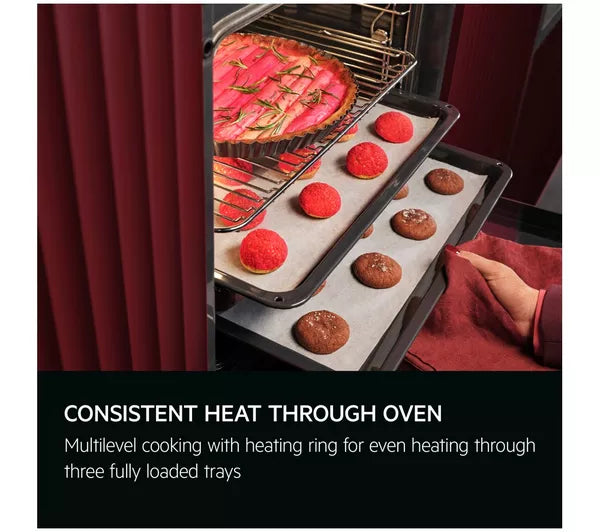 AEG Series 6000 OS6AB50AM (02) Sense Cook Aqua Clean Built-in Single Oven in Stainless Steel - A+ Rated - (Ex Display) - HW182602