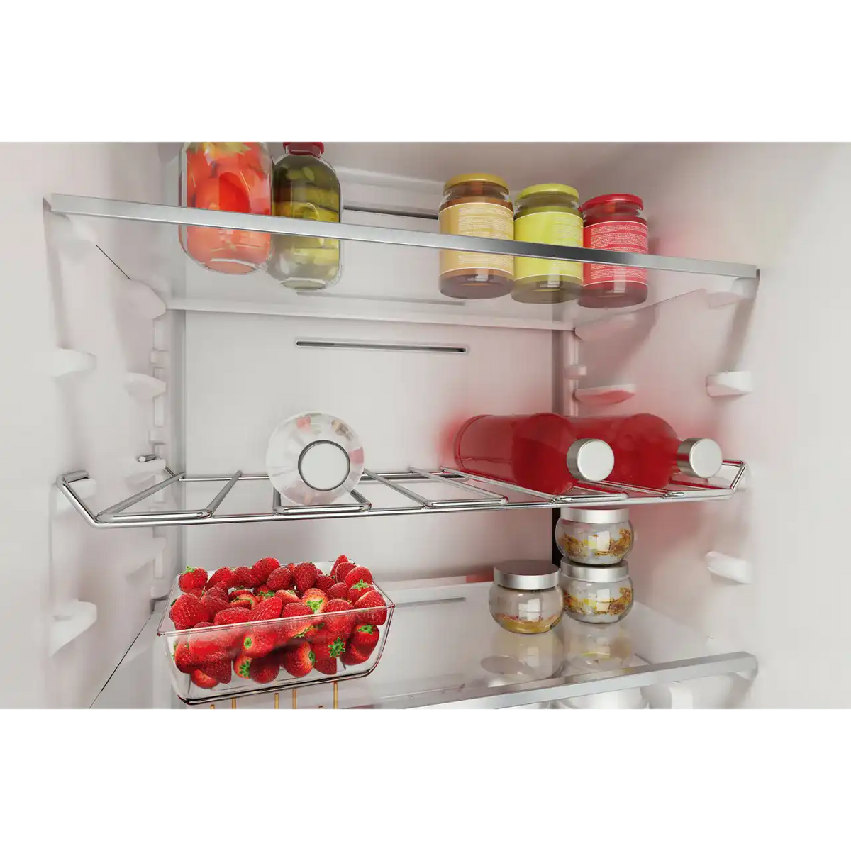 Hotpoint HTC20 T322 UK (63) 194cm Extra Tall 280L 70/30 Integrated No Frost Fridge Freezer - Sliding Door Hinge - E Rated - (Ex Display) - HW182863