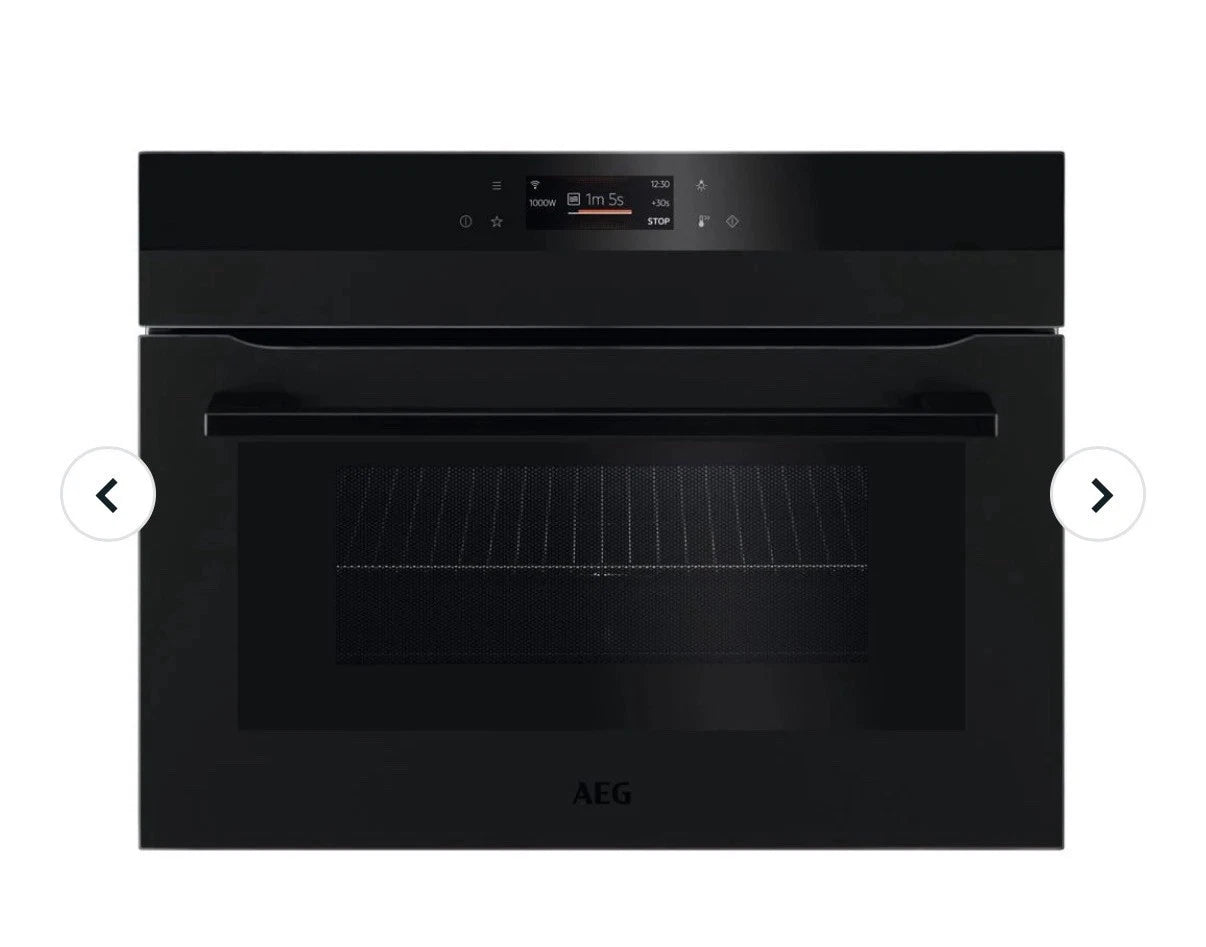 AEG KMK768080T (93) 7000 Series CombiQuick Built In Microwave Oven with Enamel Cleaning in Matt Black - (Ex Display) - HW181893