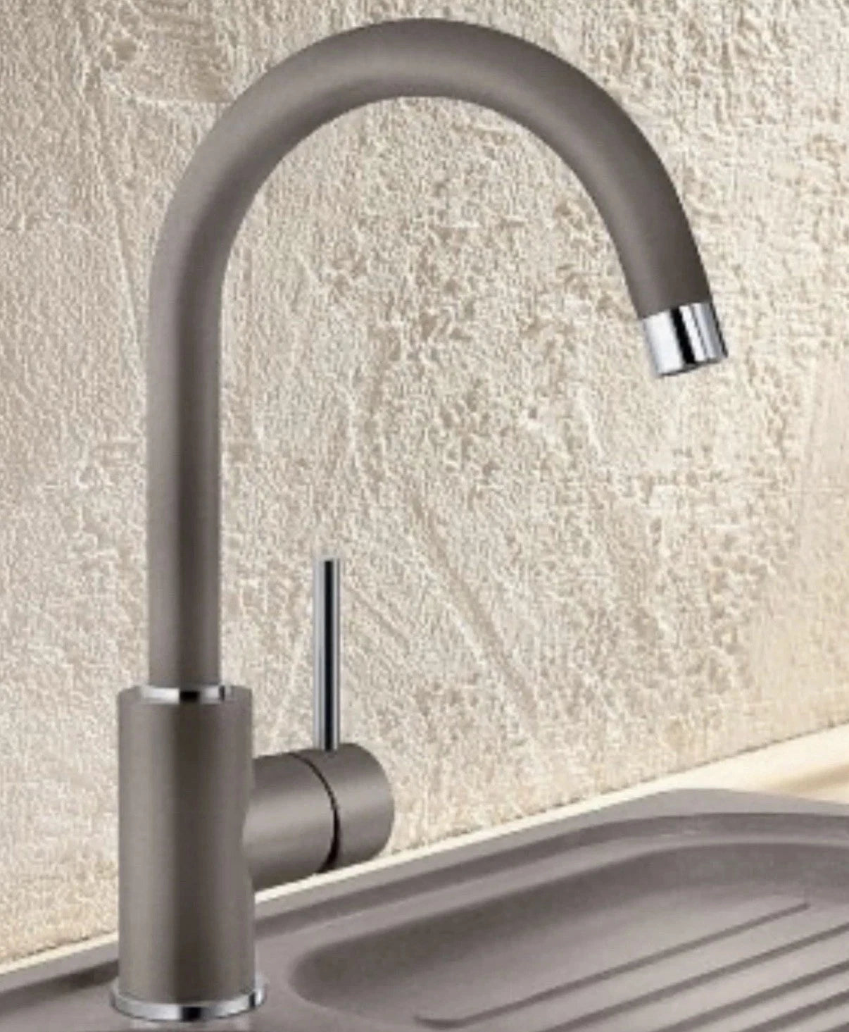 Blanco 526965 Mida Silgranit Look High Pressure Fixed Spout Mixer Tap in Volcano Grey - HW182001