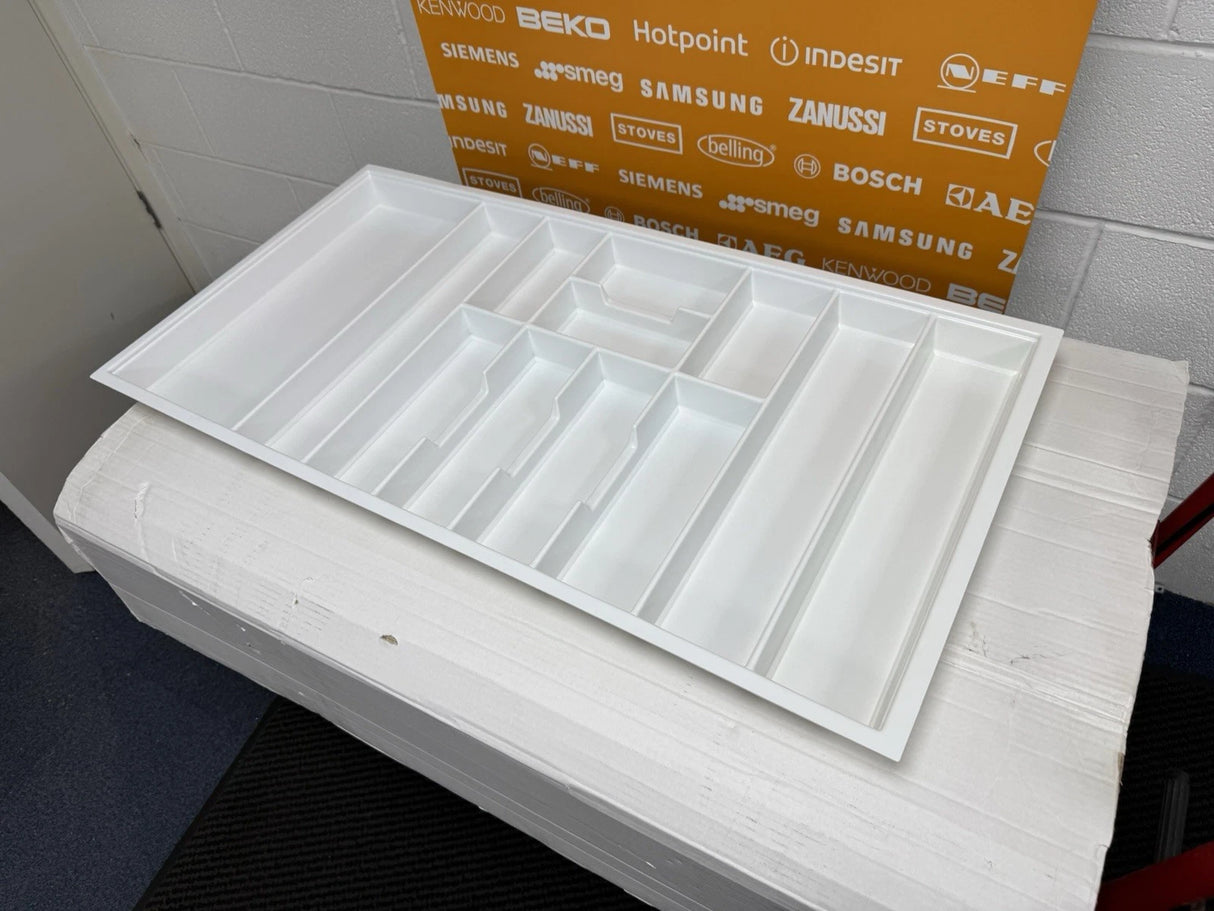 White Plastic Cutlery Drawer Insert (Thickness-2.5mm Width-900mm Depth-470mm Height-55mm) - Box of 5 - WCT5 - MANAGERS SPECIAL NOW £32.00