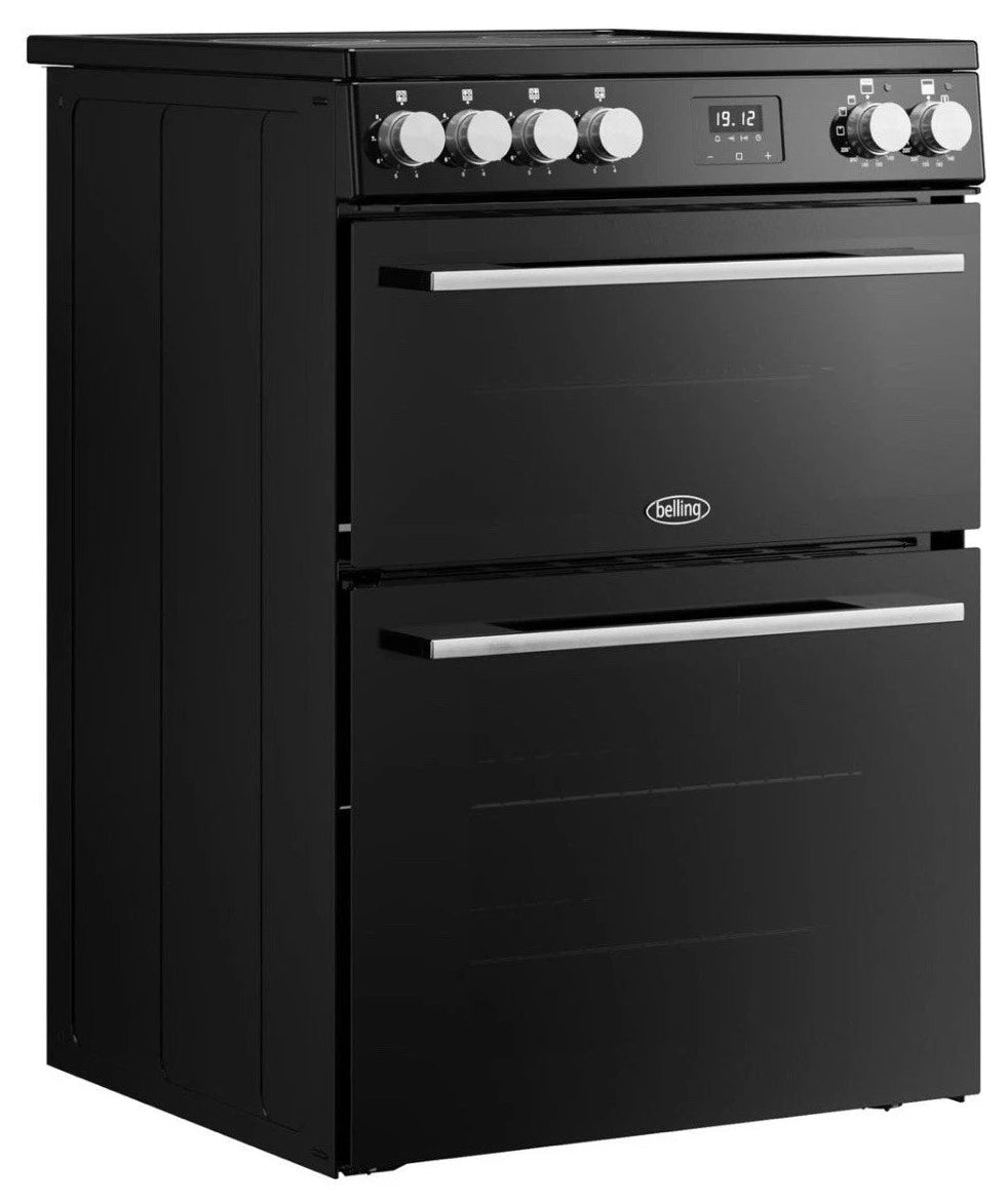 Belling 444412059 FSA Vision 60Ei BSS (74) 60cm Electric Induction Cooker with Double Oven in Black - (Ex Display) - HW182374