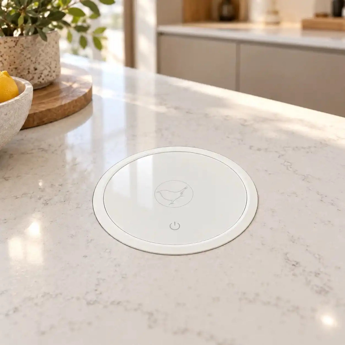 N28-0200WHUK Motorised PopUp Socket with Bluetooth® Technology Speaker and Wireless Charging - (New Boxed) - HW182913