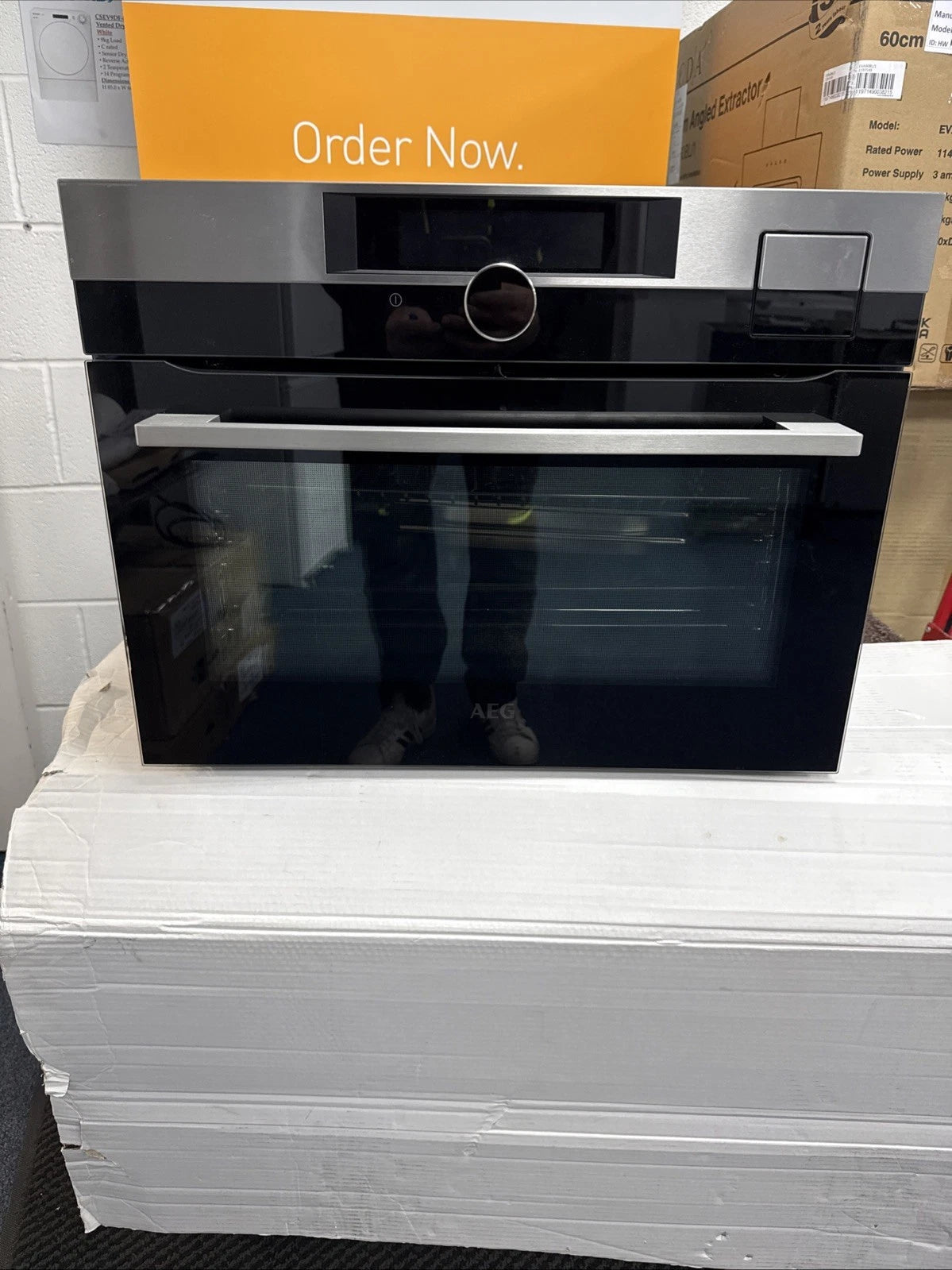 AEG KSK892220M SteamPro Compact Oven in Stainless Steel - A+ Rated - (Ex Display) - HW182074 - MANAGERS SPECIAL PRICE £399.20