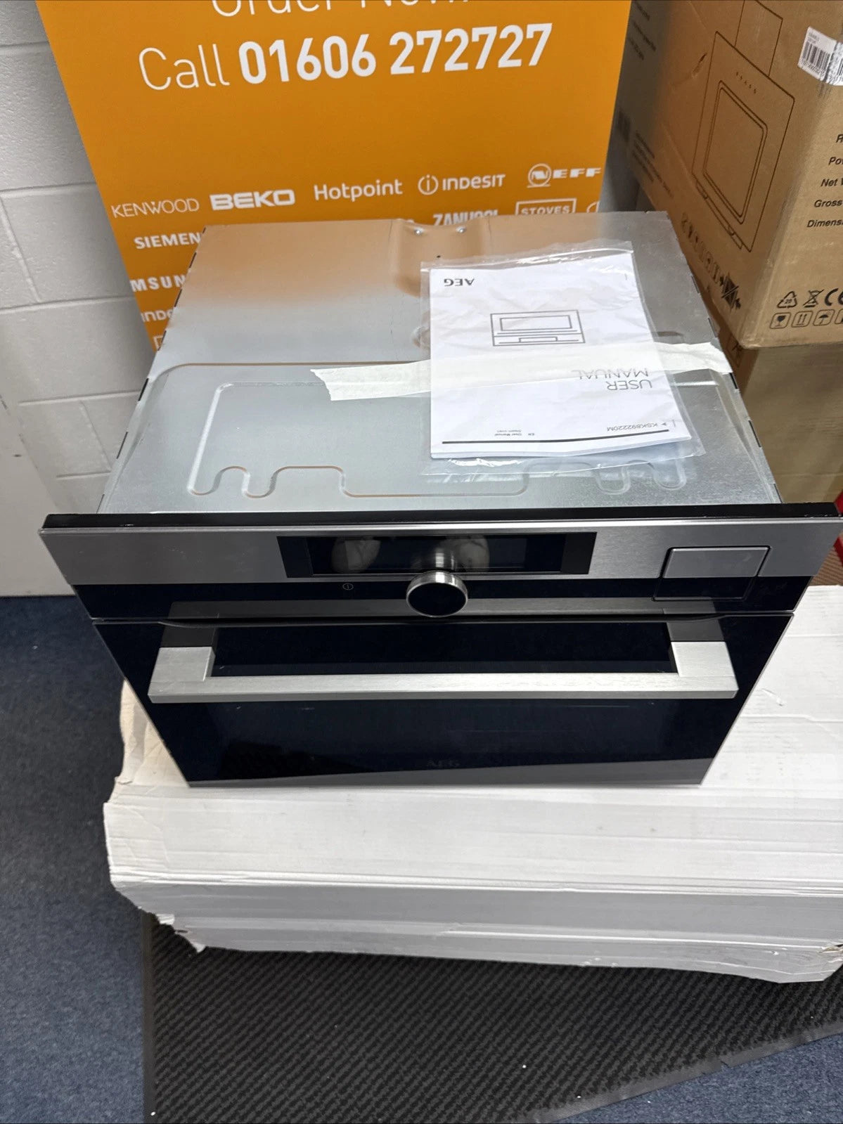 AEG KSK892220M SteamPro Compact Oven in Stainless Steel - A+ Rated - (Ex Display) - HW182074 - MANAGERS SPECIAL PRICE £399.20