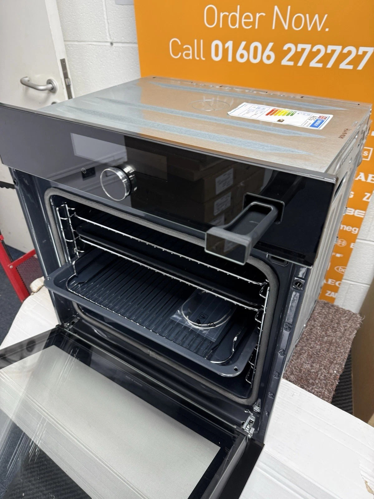 AEG 7000 BSK978330B SteamCrisp Built-in Single Oven with Pyrolytic Self Cleaning in Black - A++ Rated - (Ex Display) - HW181838