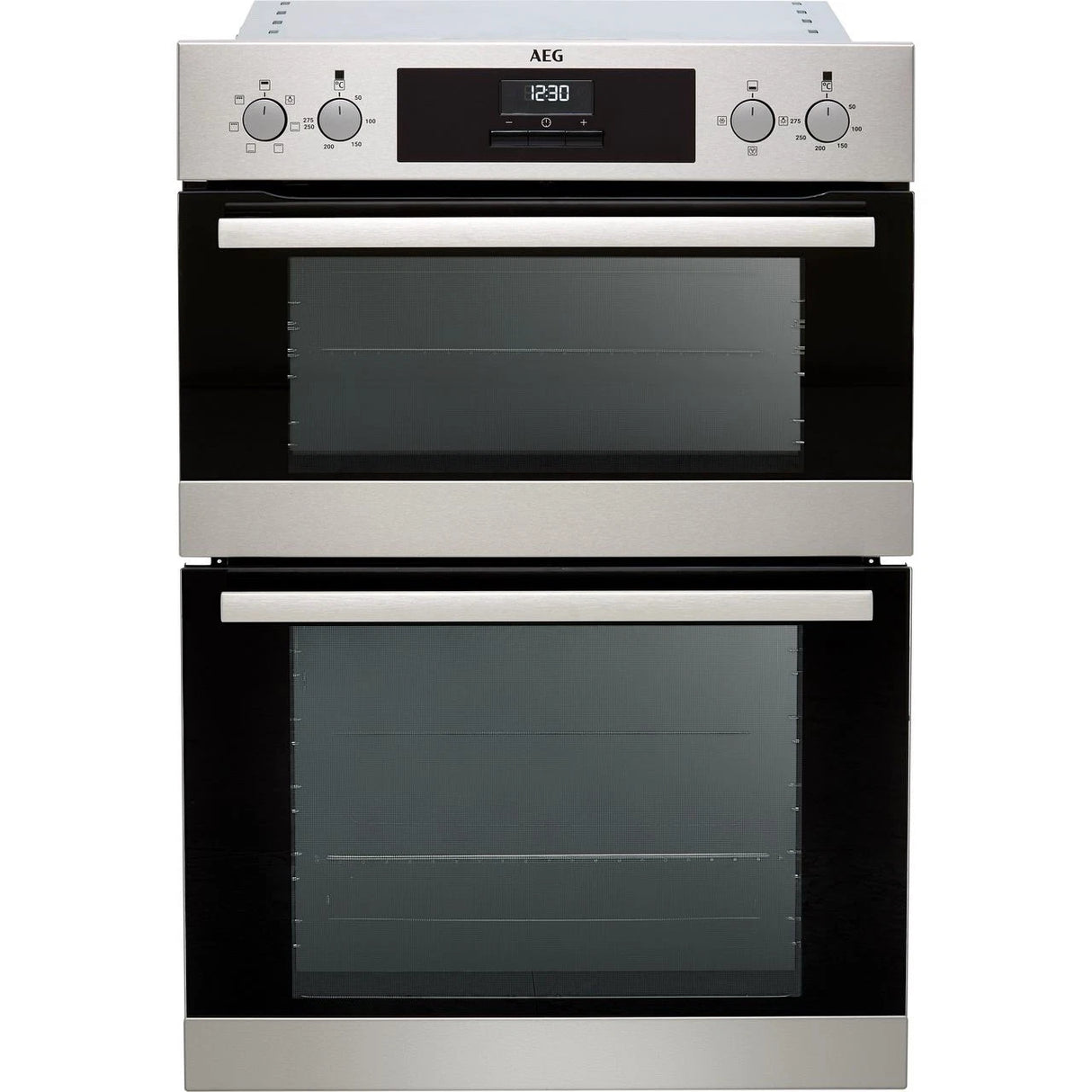 AEG 6000 DEB331010M (47) SurroundCook Clean Enamel Electric Double Built In Oven in Stainless Steel - A/A Rated - (EX Display ) - HW182447