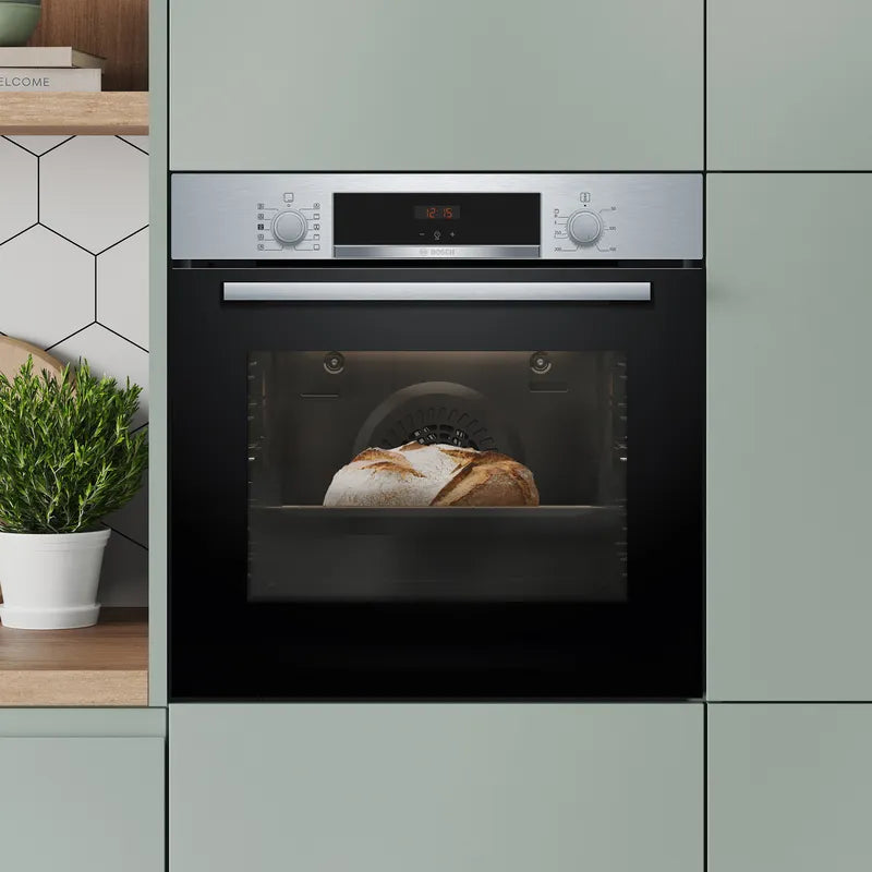 Bosch Series 4 HQA534BS3B Built In Electric Single Oven with added Steam Function in Stainless Steel - A+ Rated - HW181859