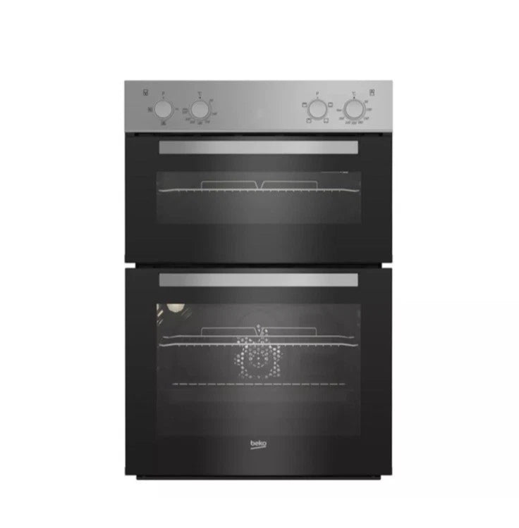 Beko RecycledNet® BBXDF21000S (97) Built In Double Oven in Silver - A/A Rated ex display HW182397