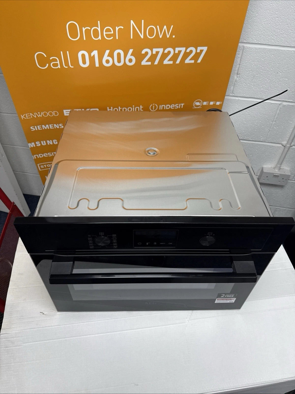 AEG KMX365060B (33) Built-In Combination Microwave Oven in Black - (Ex Display) - HW181833