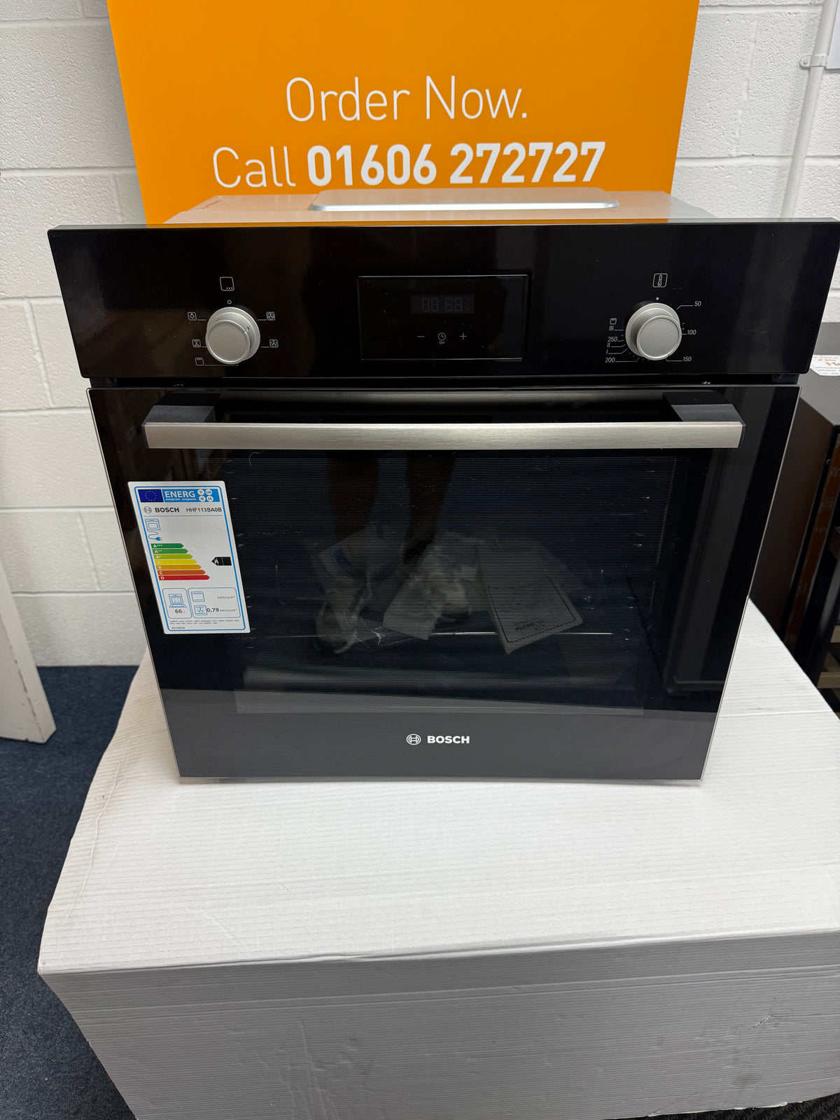 Bosch Series 2 HHF113BA0B (52) Built-In Electric Single Oven in Black with 13 Amp Plug - A Rated  - HW182852