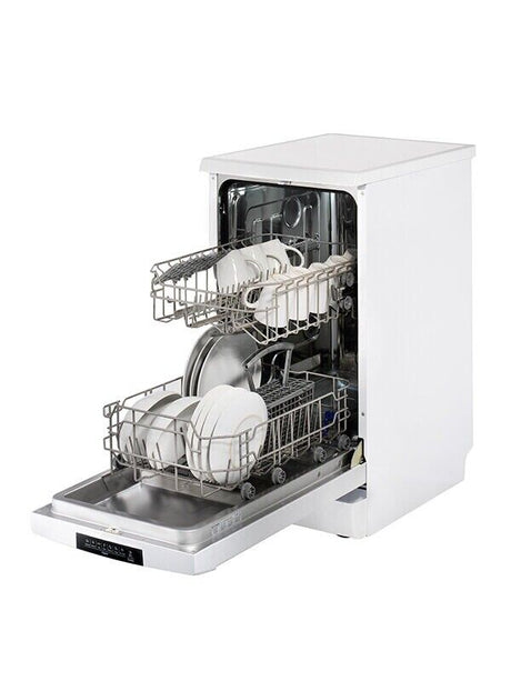 Teknix 45cm slimline free standing dishwasher TFD455W WHITE HW180743