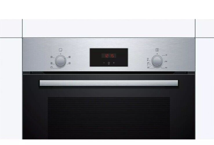 Bosch Series 2 HHF113BR0B (93) Built-In Electric Single Oven in Stainless Steel with 13 Amp Plug - A Rated - (Ex Display) - HW182786