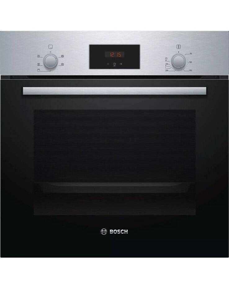 Bosch Series 2 HHF113BR0B (93) Built-In Electric Single Oven in Stainless Steel with 13 Amp Plug - A Rated - (Ex Display) - HW182786