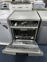 Teknix TFD616S 14 Place Settings Full Size Freestanding Dishwasher with Top Cutlery Tray in Stainless Steel showroom photo door open 