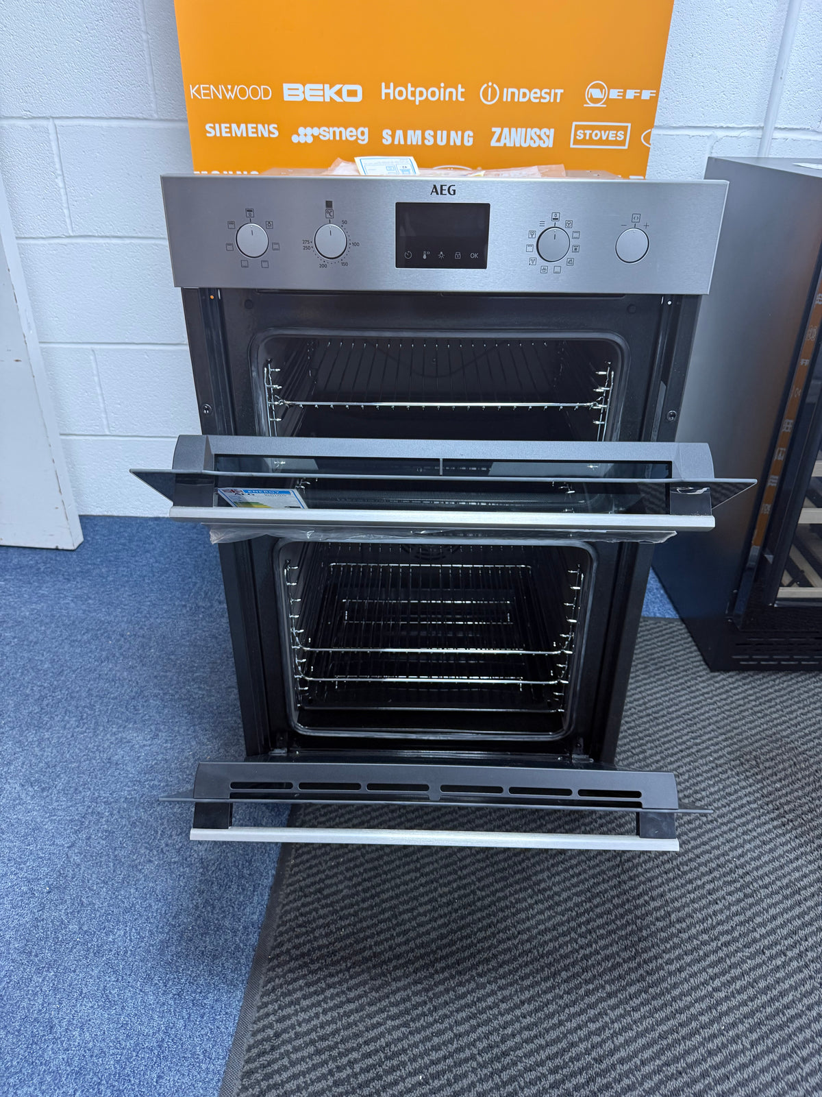 AEG 6000 Series DCB535060M (58) Double Built In Oven in Stainless Steel - A/A Rated - (Ex Display blemished ) - HW182558