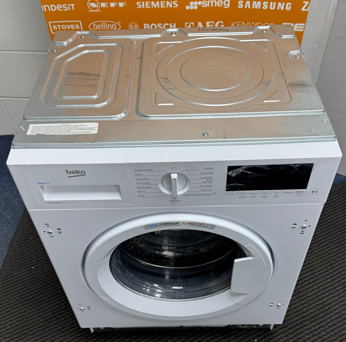 Beko WTIK94121F Integrated 9KG 1400 Spin Washing Machine in White - A Rated - (Graded) - HW182296