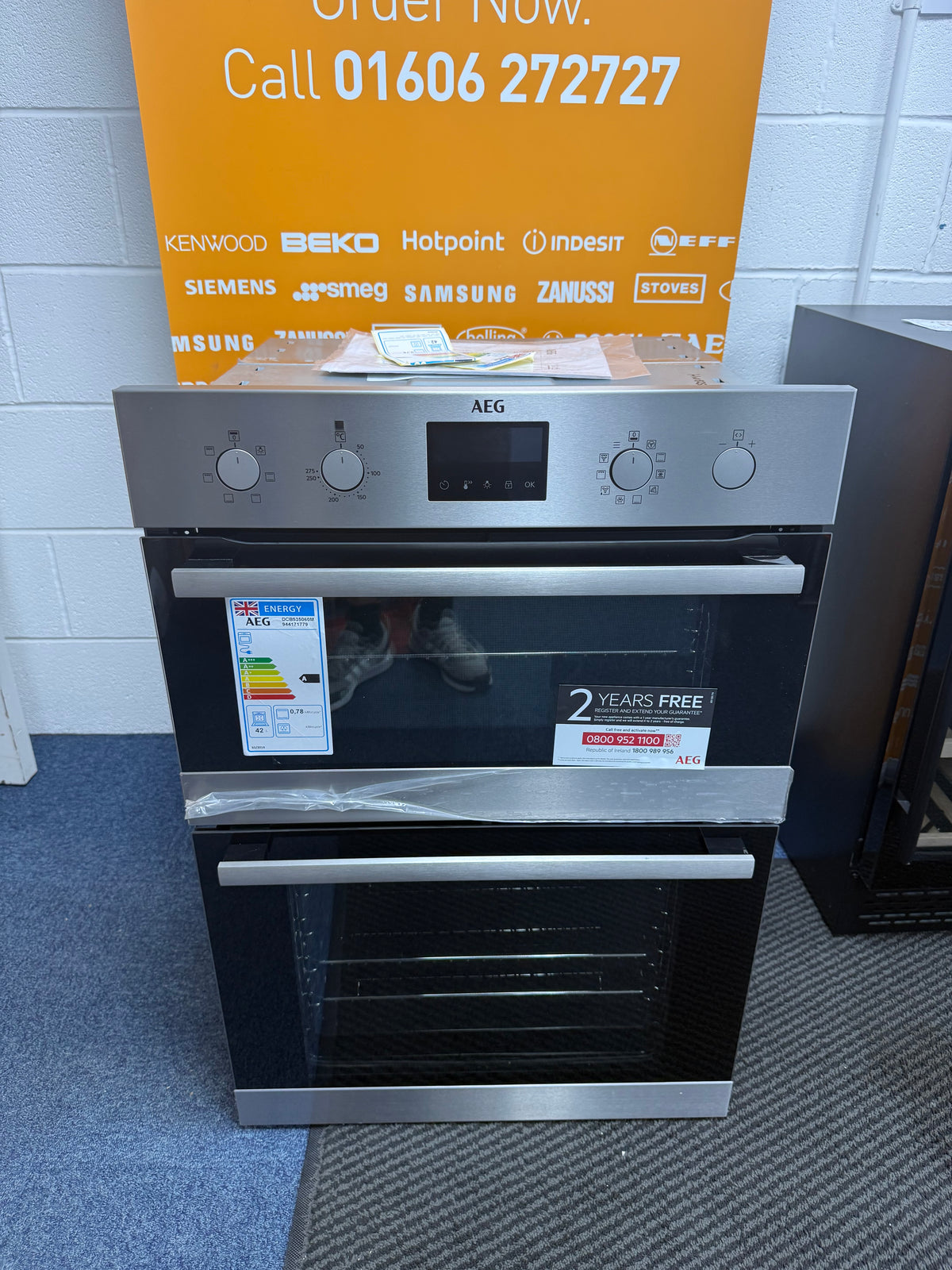 AEG 6000 Series DCB535060M (58) Double Built In Oven in Stainless Steel - A/A Rated - (Ex Display blemished ) - HW182558