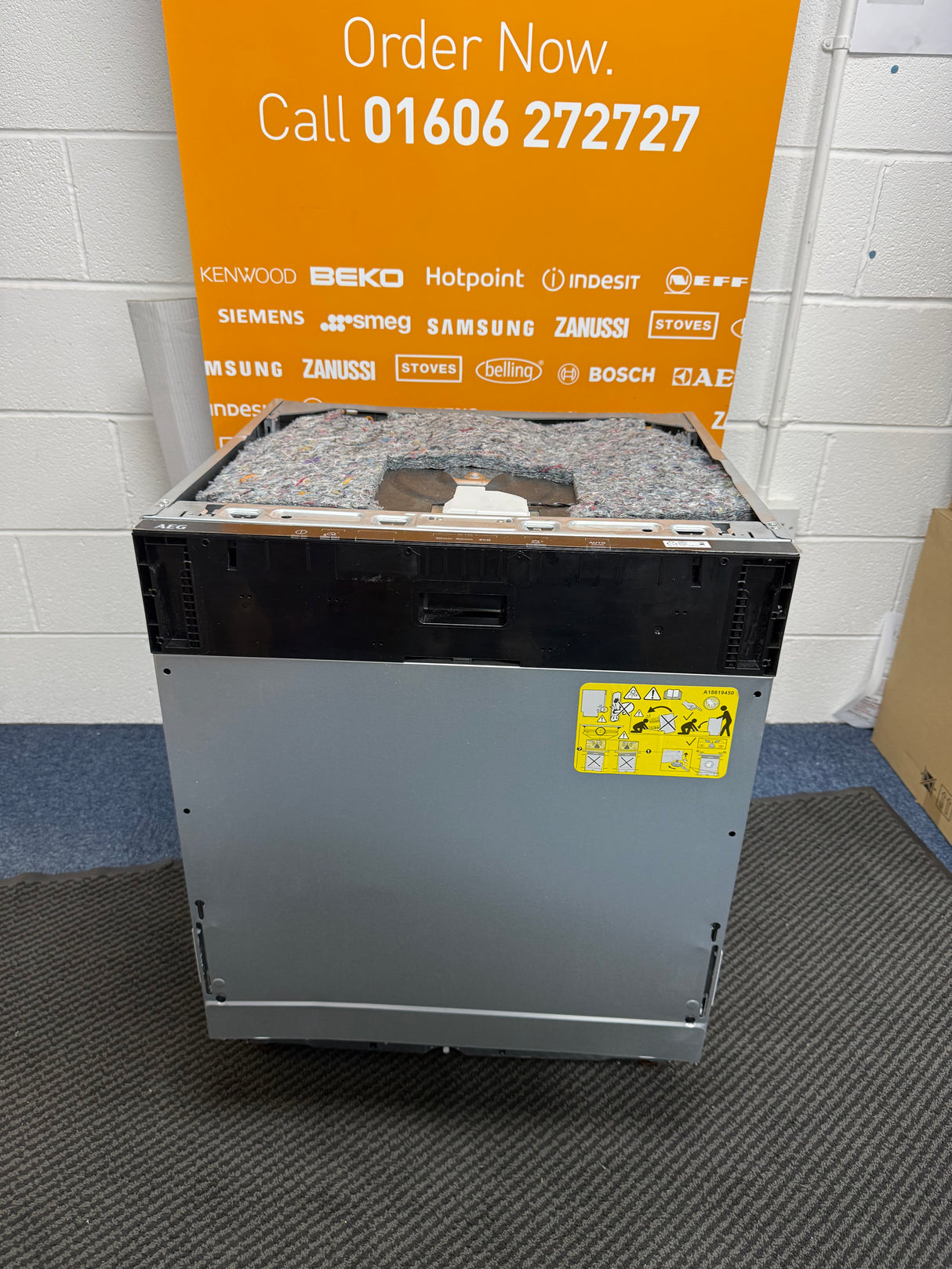 AEG FSB42607Z (83) Air Dry 3000 Fully Integrated Built In Dishwasher - Black Control Panel with Sliding Door Fixing Kit - (Ex Display) - HW182483
