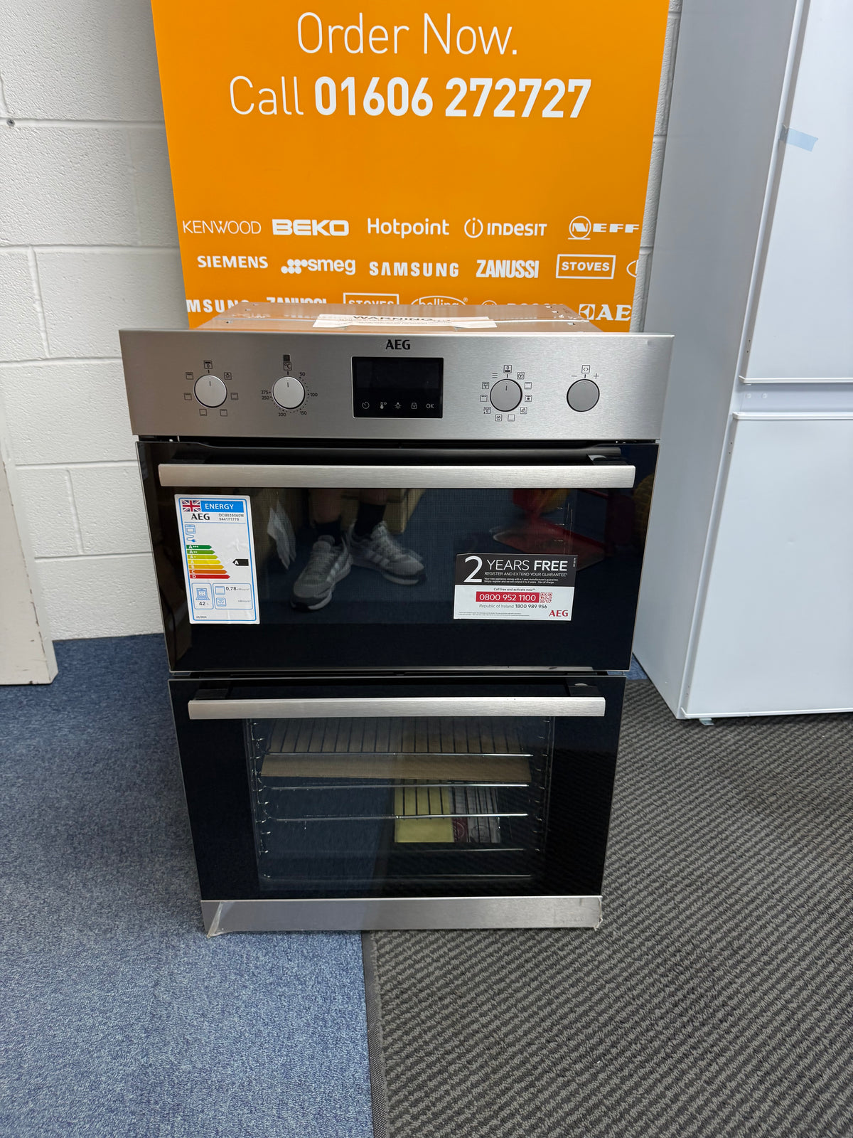 AEG 6000 Series DCB535060M (33) Double Built In Oven in Stainless Steel - A/A Rated - (Ex Display) - HW182533