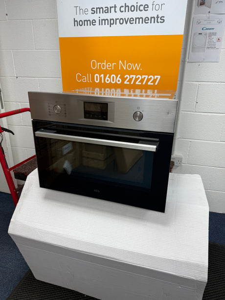 AEG OK6NK40M (50) 6000 Built-in CombiQuick® Microwave with Oven in Stainless Steel - (EX DISPLAY BLEMISHED) - HW182716