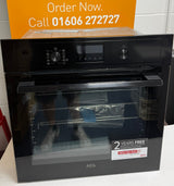 AEG 3000 BEX535A61B (45) Built In Electric Single Oven in Black with AirFry and Aqua Clean Enamel  - A+ Rated - (Blemished) - HW182445