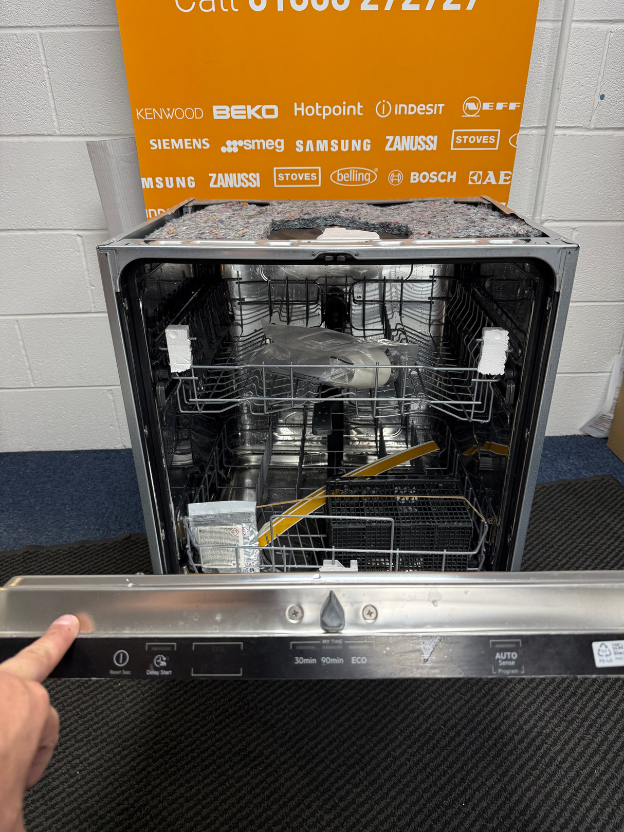 AEG FSB42607Z (83) Air Dry 3000 Fully Integrated Built In Dishwasher - Black Control Panel with Sliding Door Fixing Kit - (Ex Display) - HW182483
