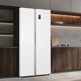Teknix TX2SBS1791PW American Fridge Freezer in White - 523 Litre Capacity - E Rated - POHW0130 from HomeWise Appliances. Stock photo the appliance in a modern style kitchen.