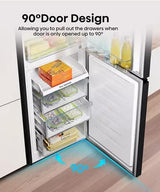 Hisense RB327N4WBE 55cm Wide 182.5cm Tall Fridge Freezer in Black