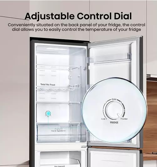 Hisense RB327N4WBE 55cm Wide 182.5cm Tall Fridge Freezer in Black