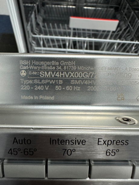 Bosch Series 4 SMV4HVX00G 14-Place Settings Integrated Dishwasher with Top Cutlery Tray - D Rated - HW182036
