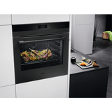 AEG BSK778380T 7000 SteamCrisp Pyrolytic Self Cleaning Built-In Single Oven in Matt Black - A++ Rated - (Ex Display) - HW181834