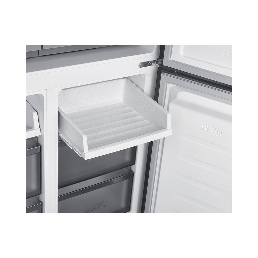 Teknix TMD19091SIBI 505 Litres Multi Door American Fridge Freezer in Dark Inox - E Rated Stock photo Freezer storage drawer