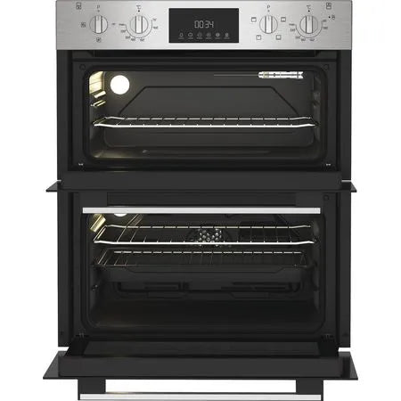 Indesit DUI 10D IX (95) Built-Under Electric Double Oven in Stainless Steel - A/A Rated - (Ex Display) - HW182395