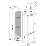 Hotpoint HTC20 T322 UK (77) 194cm Extra Tall 280L 70/30 Integrated No Frost Fridge Freezer - Sliding Door Hinge - E Rated - (Ex Display) - HW181977