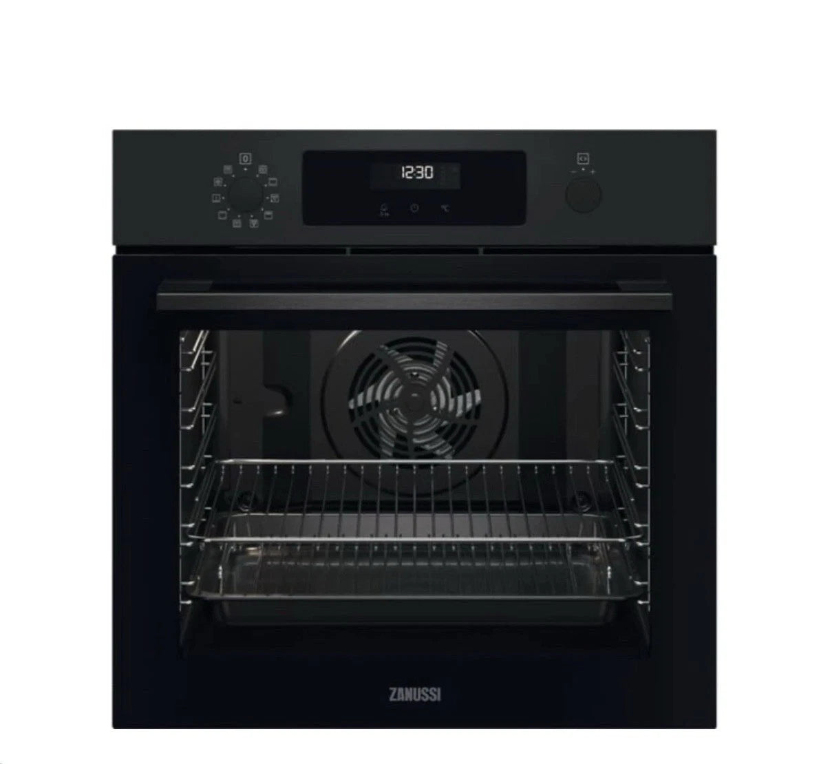 Zanussi ZOPNX6K2 (31) Built-in Electric Single Oven with Pyrolytic Self Cleaning in Black - A+ Rated - (Blemished) - HW181831