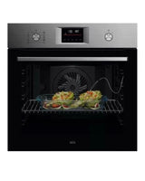 AEG Series 6000 OS6AB50AM (02) Sense Cook Aqua Clean Built-in Single Oven in Stainless Steel - A+ Rated - (Ex Display) - HW182602