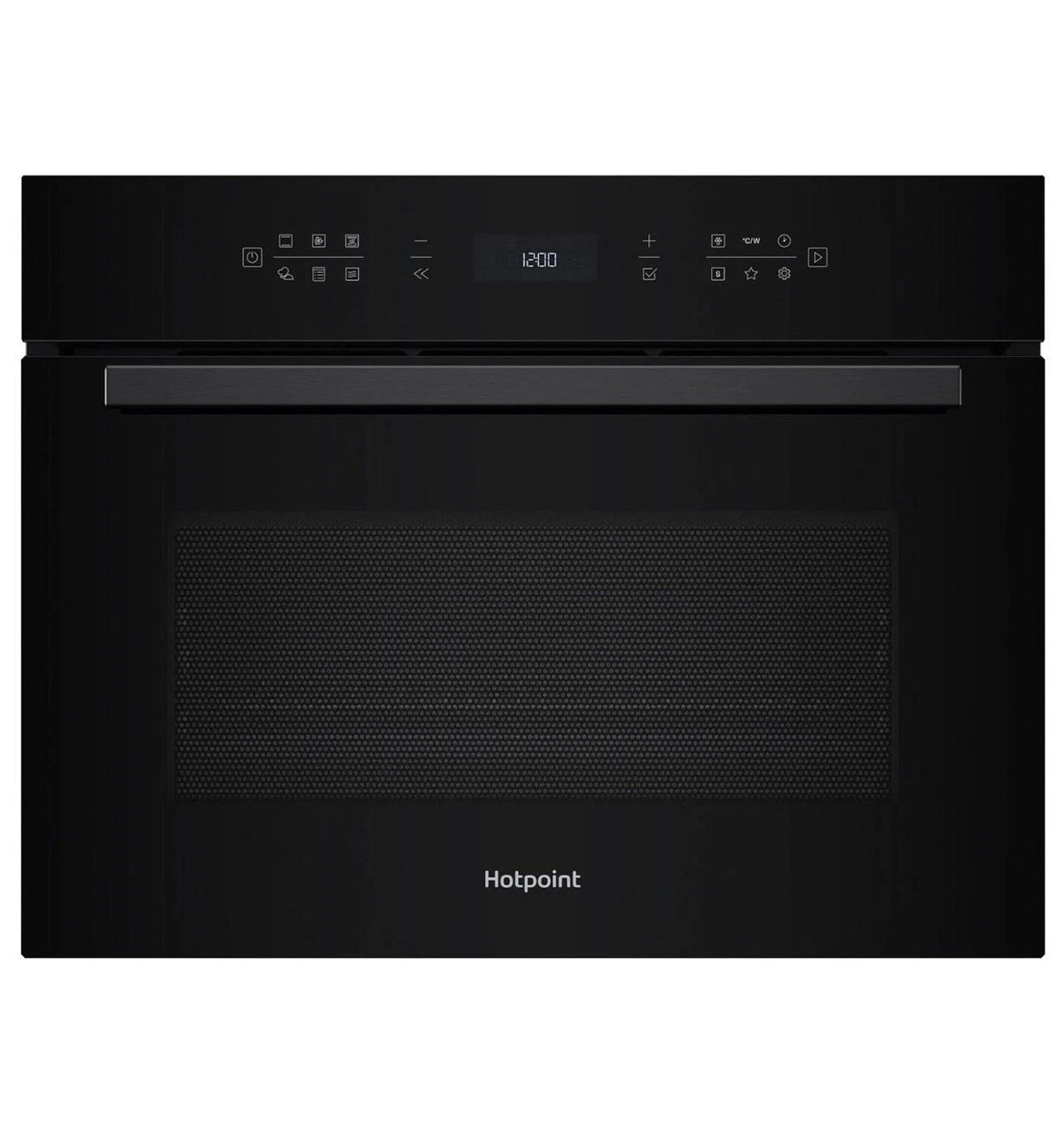 Hotpoint Cook on 3 HCW6O7HTSBUK (01) 53 Litre 950W Built-in Compact Oven with Microwave in Black - (New Tatty Box) - HW182701