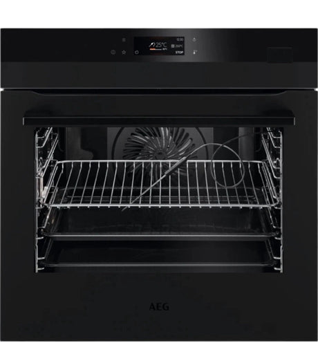 AEG BSK778380T 7000 SteamCrisp Pyrolytic Self Cleaning Built-In Single Oven in Matt Black - A++ Rated - (Ex Display) - HW181834