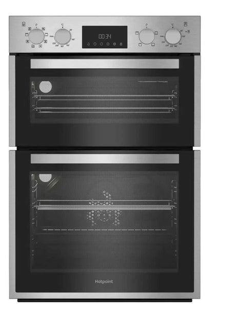 Hotpoint DIH 82D IX (03) Double Built-In Electric Oven in Stainless Steel - A/A Rated - (Ex Display) - HW182803
