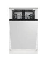 Beko DIS15020 (65) Slimline 45cm Integrated Dishwasher 10 Place Settings with Black Controls - (Ex Display) - HW182465