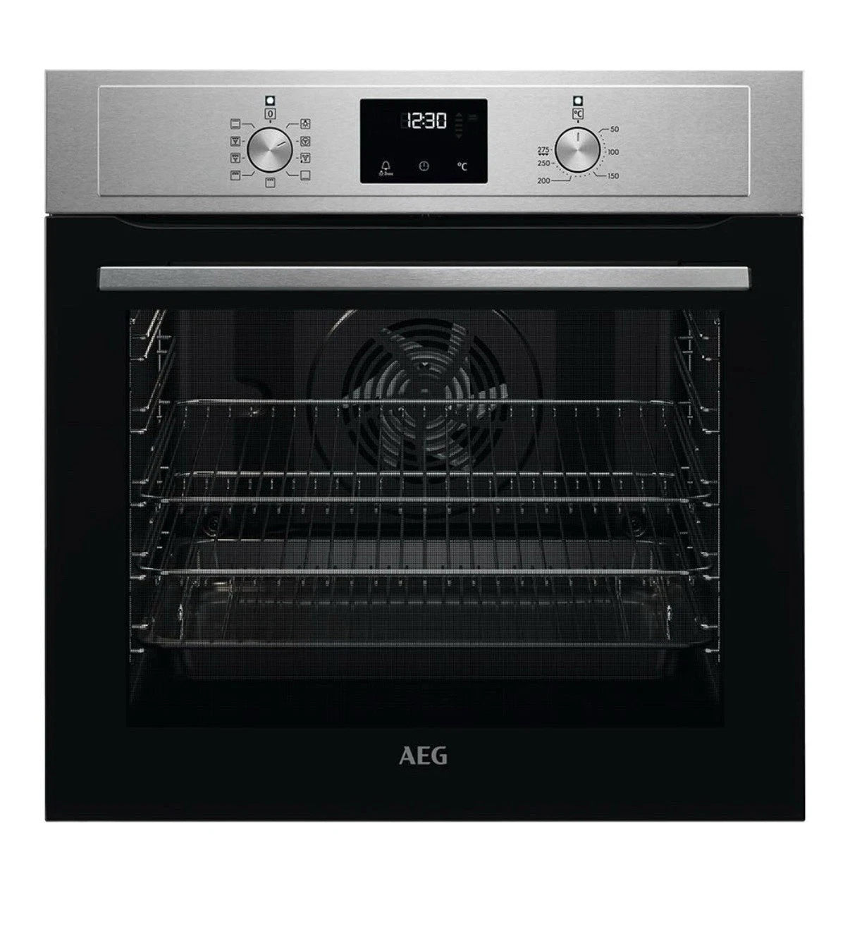 AEG BEX335011M (48) SurroundCook Built-in Electric Single Oven with Aqua Clean in Stainless Steel - A Rated - (Ex Display) - HW182248